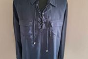 Mango navy blouse