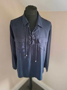 Mango navy blouse