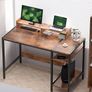 Computer Desk with Storage Shelves Study Gaming Desk for Small Spaces, Laptop Desk Rustic Writing Table for Home Office, Workstation with Large Monitor Stand (FREE SHIPPING) Image 2