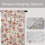 Brand New Botanical spring flower curtains wildflowers butterfly tie-top 2 panels Image 4