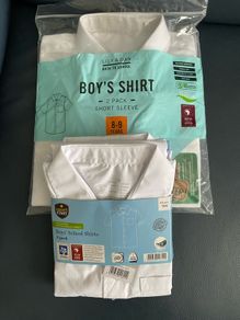 boys shirts white short sleeve 8-9 y BNIB