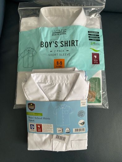 boys shirts white short sleeve 8-9 y BNIB