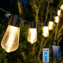 Solar String Lights Outdoor, 29.5FT IP65 Waterproof Garden String Lights, 8 Modes 20 LED Remote Control Outdoor String Lights Solar Powered for Christmas Party Festival Decoration (FREE POSTAGE