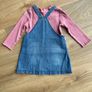 Pinafore dress outfit (pinafore, top, tights), size 18-24 months Image 4