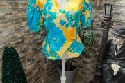Vintage  80s 90s colourful floral blazer made in France