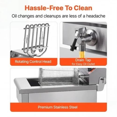 Commercial Deep Fryer, Dual Tank 3000W Electric Countertop Fryer with Basket, 2 x 11.6Qt/11L Double Stainless Steel Oil Fryer with Oil Filtration, Time & Temp Control, for Kitchen Restaurant Use