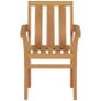 7 Piece Garden Dining Set Solid Teak Wood Image 8