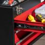 3 Drawer Tool Chest, Lockable Metal Tool Box, Portable Toolbox with Ball Bearing Runners, 510mm x 220mm x 320mm Image 4
