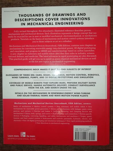 Mechanisms and Mechanical Devices Sourcebook, 5th Edition (MECHANICAL ENGINEERING) Hardcover