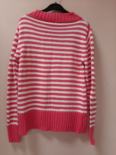 new pink and white cotton jumper tag attached