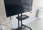 Invision Heavy Duty TV Stand on Wheels