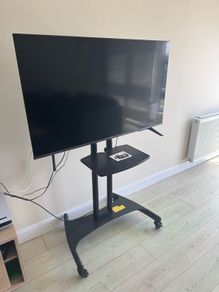 Invision Heavy Duty TV Stand on Wheels with wheel locks