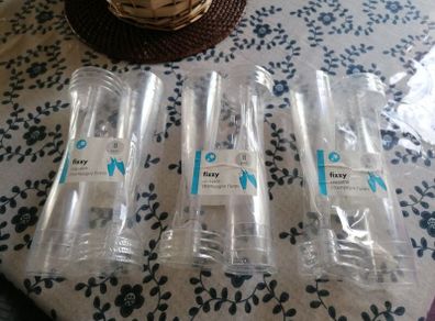 24 Champagne Clear Plastic Flutes