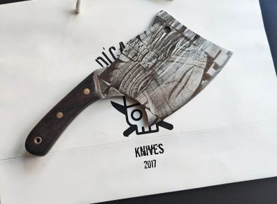 Forged Axe Knife Legends Unveiled American Indian Engraved  By Di'Casteel