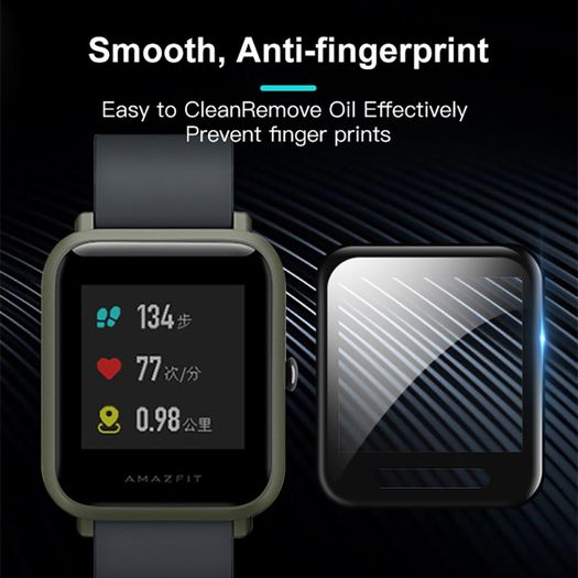 Full Coverage Screen Protector film for Huami Amazfit Bip Watch Screen Protector Cover Accessories (Not Glass)