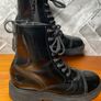 Clarks Girls Black Leather Biker-Style Ankle Boots UK4.5 EU37.5 Image 4