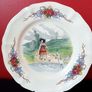 Set Of 6 Obernai Faienceries Sarreguemines France Dinner  Plates Henri Loux Design Image 4
