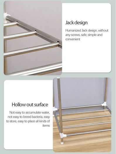 kitchen storage and organization Stainless steel dish drainer Multi-layer Kitchen shelf Pan organizer Floor-standing Rack