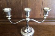 Vintage Small 3 arm candelabra silver plate
