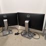 2 x Dell 24 inch Monitors Stands and HDMI Cables Image 2