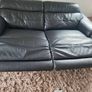 DFS Hawk 3 seater Power Recliner black leather Sofa Image 4