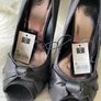 Brand New Black Satin Knot Peeptoe Heels Image 7