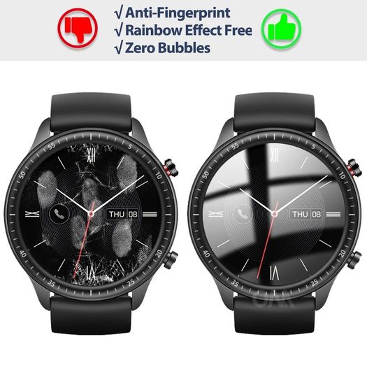 Soft Fibre Glass Protective Film For Xiaomi Huami Amazfit GTR 2 Smart watch Full Curved Cover Screen Protector