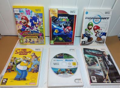 Wii Games The Simpsons Mario kart Super Mario Galaxy Wii Sports Resort Dead rising Mario Sonic Olympics