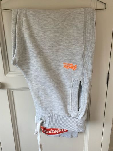 Grey SuperDry Tracksuit Bottoms