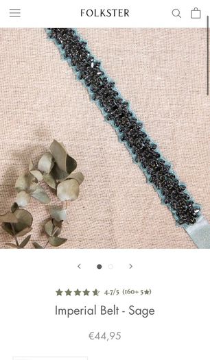 Ribbon Tied Beaded Belt from Folkster