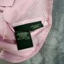 LAUREN RALPH LAUREN Fitted Non Iron Mens Shirt Pink Striped Long Sleeve 15.5 E39 Image 8