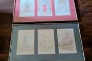 Vintage pair of dublin architectural prints