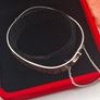 Vintage sterling silver garnet daisy Bangle Image 5