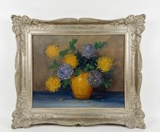 20th Century Belgian School Still Life Oil Painting