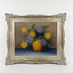 20th Century Belgian School Still Life Oil Painting