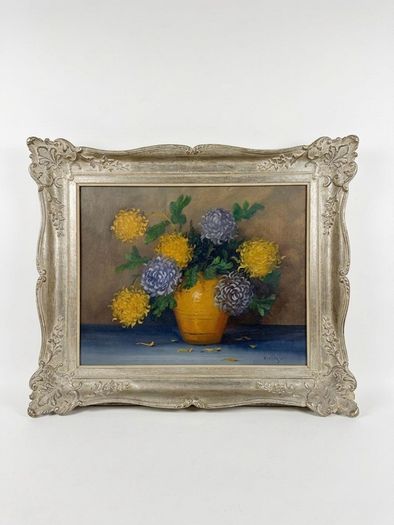 20th Century Belgian School Still Life Oil Painting