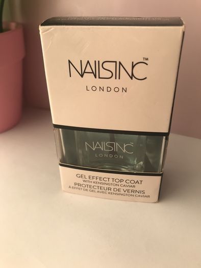 Nails Inc Gel Effect Top Coat with Kensington Caviar - New / Boxed
