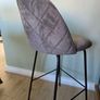 Bar stool / Kitchen high chair - velvet grey/black Brand new Image 3