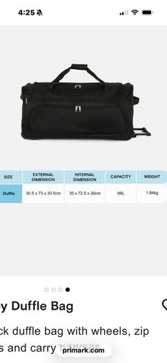 4 black wheelie bags