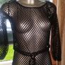 Black net jumpsuit/body stocking fits sizes UK8-14 EU36-42 Postage included Image 3