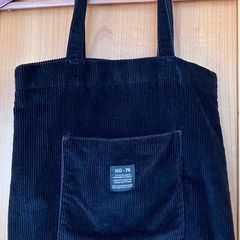 Ladies Black Corduroy Tote Bag by Urban Outfitters