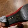 Burgundy- real suede shoes- uk7 Image 7