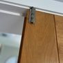 Oak engineered double doors with glass panels Image 6