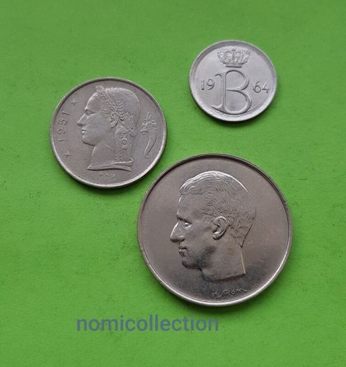 Belgium 1951-1972 years coins.