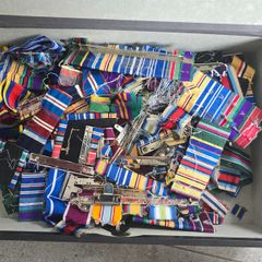 Military (British) medal bar mounting bars and backing sheets