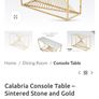 Calabria Modern Console Table Marble and Gold Effect Image 9