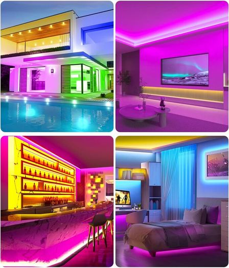 30M LED Strip Lights, Ultra Long Bluetooth RGB Light Strips with Remote & App Control, Colour Changing Tape Lights, Music Sync Dimmable Lighting for Bedroom, Living Room, Gaming Room & Christmas Decor [Energy Class A]