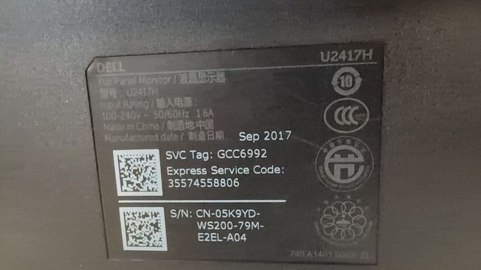 Dell monitor 24inches