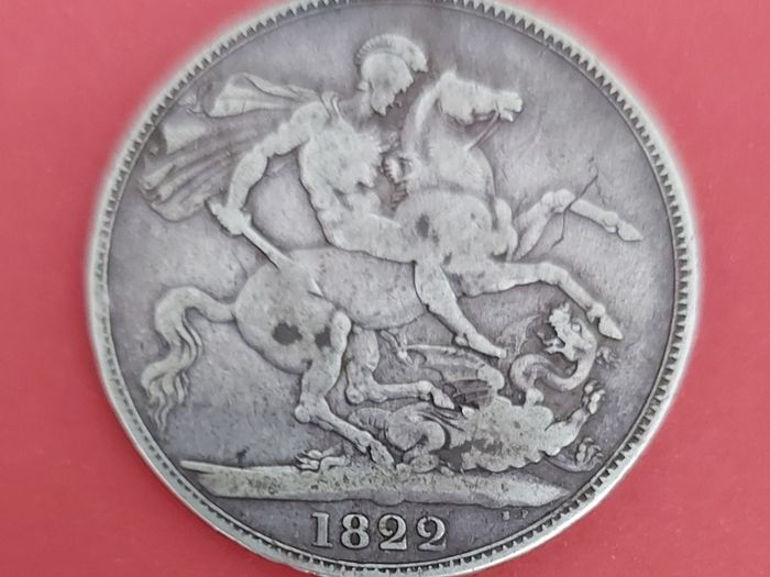 England  1822 George 4th Silver Crown Very Fine condition