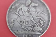 England  1822 George 4th Silver Crown Very Fine condition